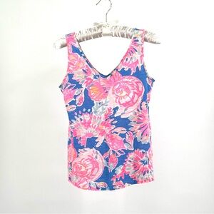 Lilly Pulitzer Gigi Bennet Blue Bay Dreamin’ Tank Top Size XXS
